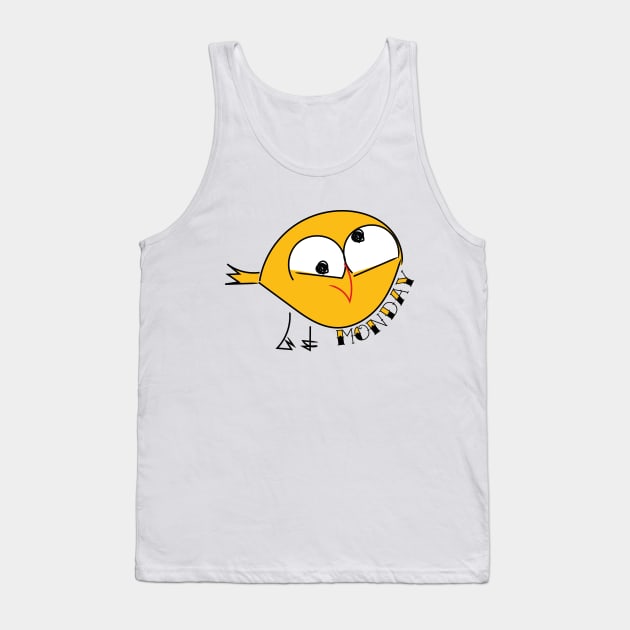 Monday bird funny cute cartoon Tank Top by carolsalazar